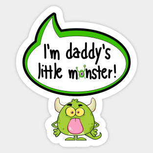 I'm Daddy's Little Monster - Halloween Clothing Sticker